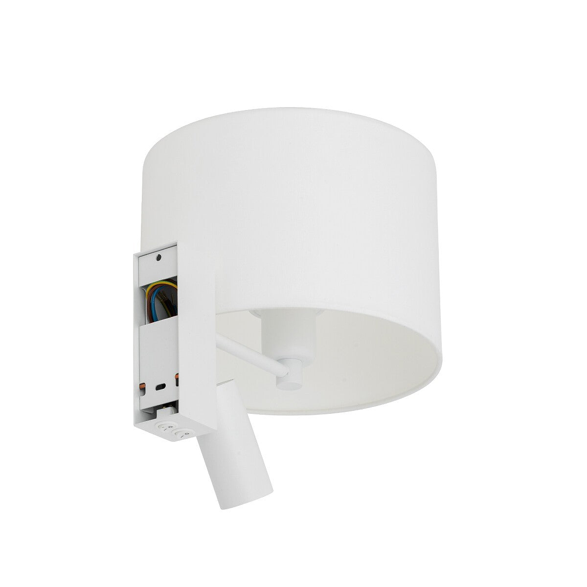 Nowodvorski Kinkiet regulowany z włącznikiem LUSSO 10W only LED, 10W only LED 220-230 50/60 - Tkanina - Biały 11520