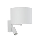 Nowodvorski Kinkiet regulowany z włącznikiem LUSSO 10W only LED, 10W only LED 220-230 50/60 - Tkanina - Biały 11520