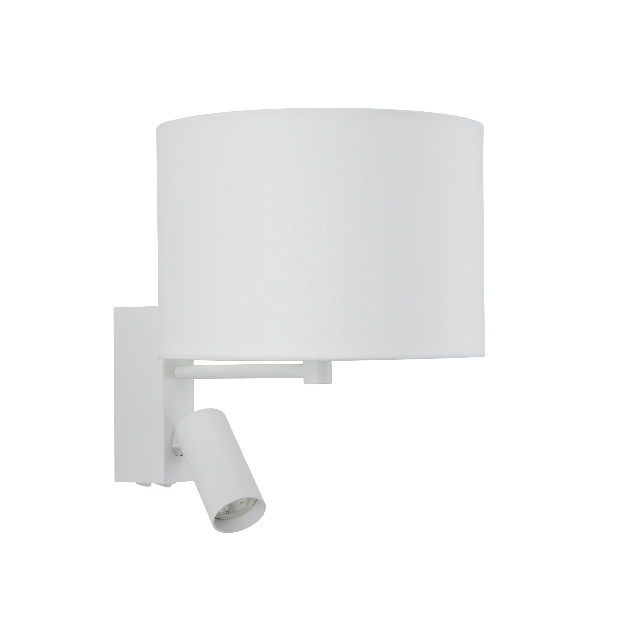 Nowodvorski Kinkiet regulowany z włącznikiem LUSSO 10W only LED, 10W only LED 220-230 50/60 - Tkanina - Biały 11520
