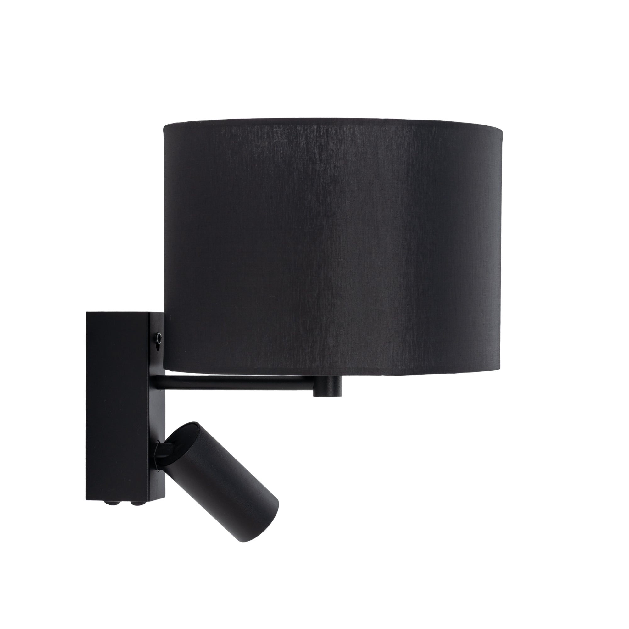 Nowodvorski Kinkiet regulowany z włącznikiem LUSSO 10W only LED, 10W only LED 220-230 50/60 - Tkanina - Czarny 11521