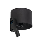 Nowodvorski Kinkiet regulowany z włącznikiem LUSSO 10W only LED, 10W only LED 220-230 50/60 - Tkanina - Czarny 11521