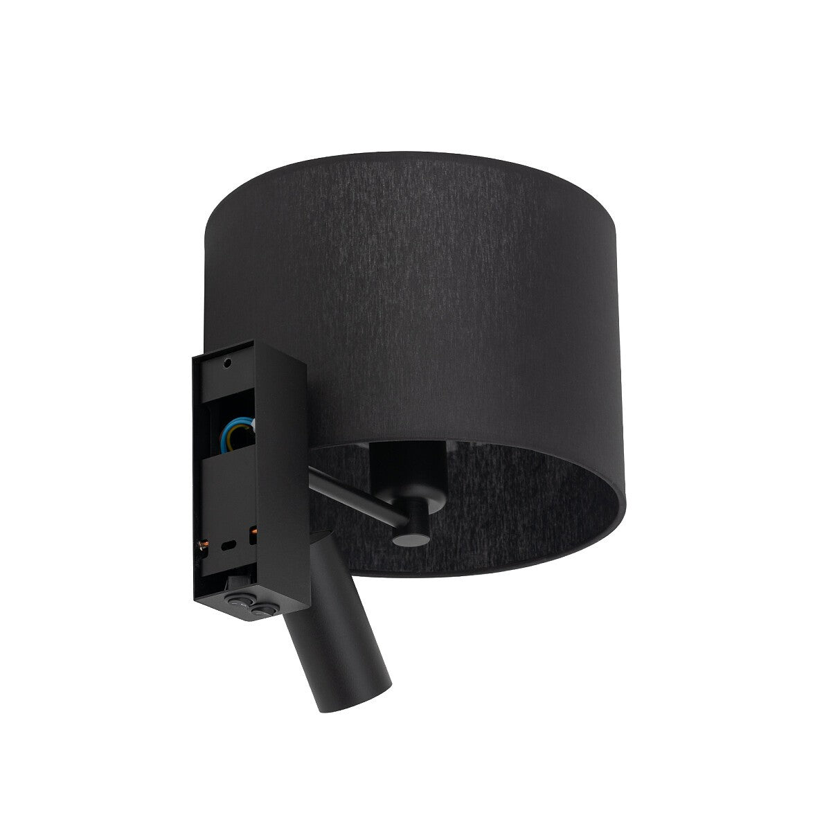 Nowodvorski Kinkiet regulowany z włącznikiem LUSSO 10W only LED, 10W only LED 220-230 50/60 - Tkanina - Czarny 11521