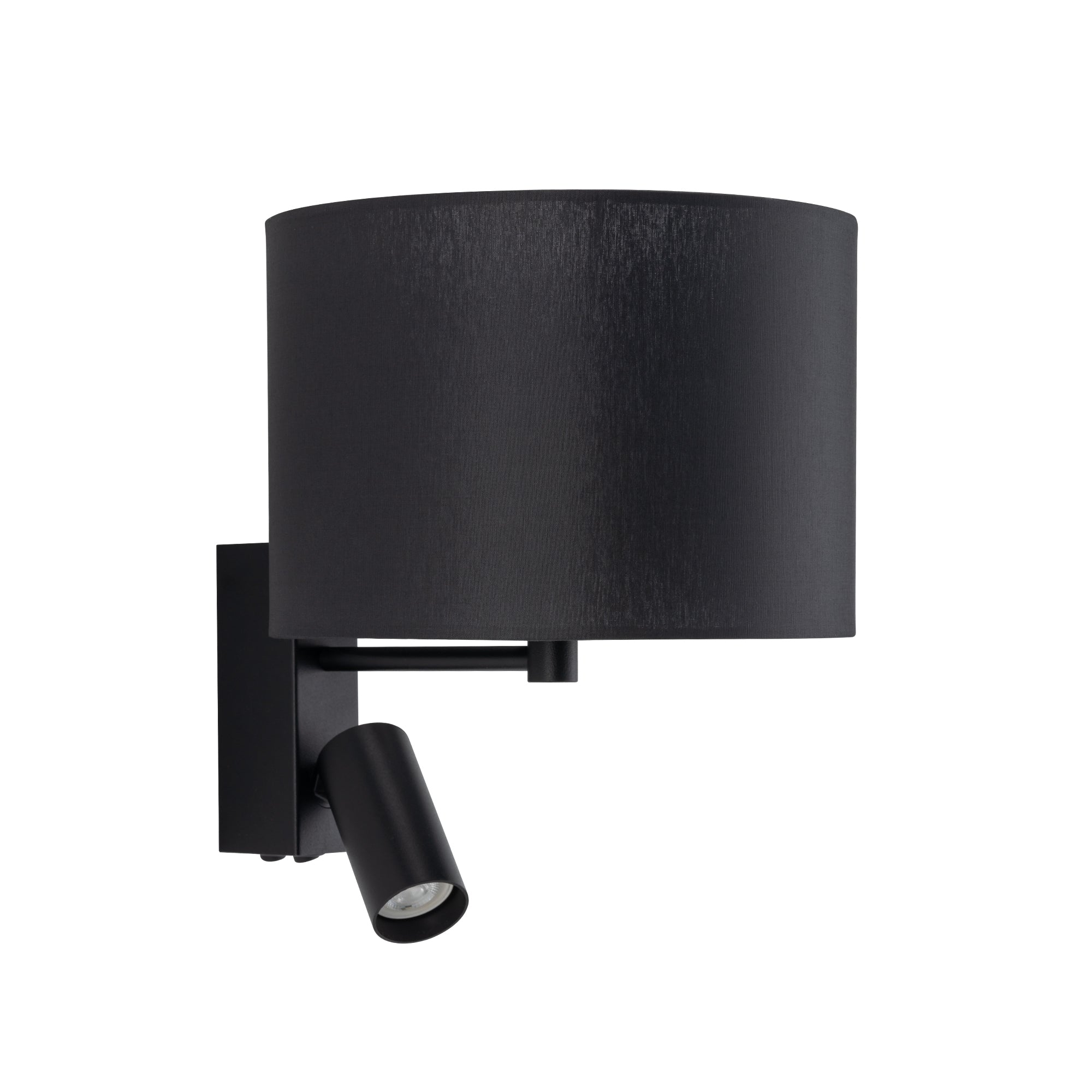 Nowodvorski Kinkiet regulowany z włącznikiem LUSSO 10W only LED, 10W only LED 220-230 50/60 - Tkanina - Czarny 11521