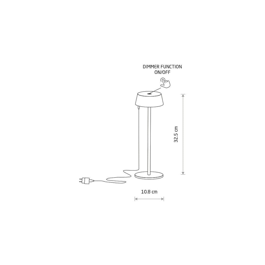 Nowodvorski Lampa przenośna AMY LED 2W 5 IP54 - Aluminium lakierowane - Czarny 11532
