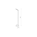 Nowodvorski Lampa stojąca SLIM LED 7W 220-230 50/60 IP54 - Aluminium lakierowane - Czarny 11540