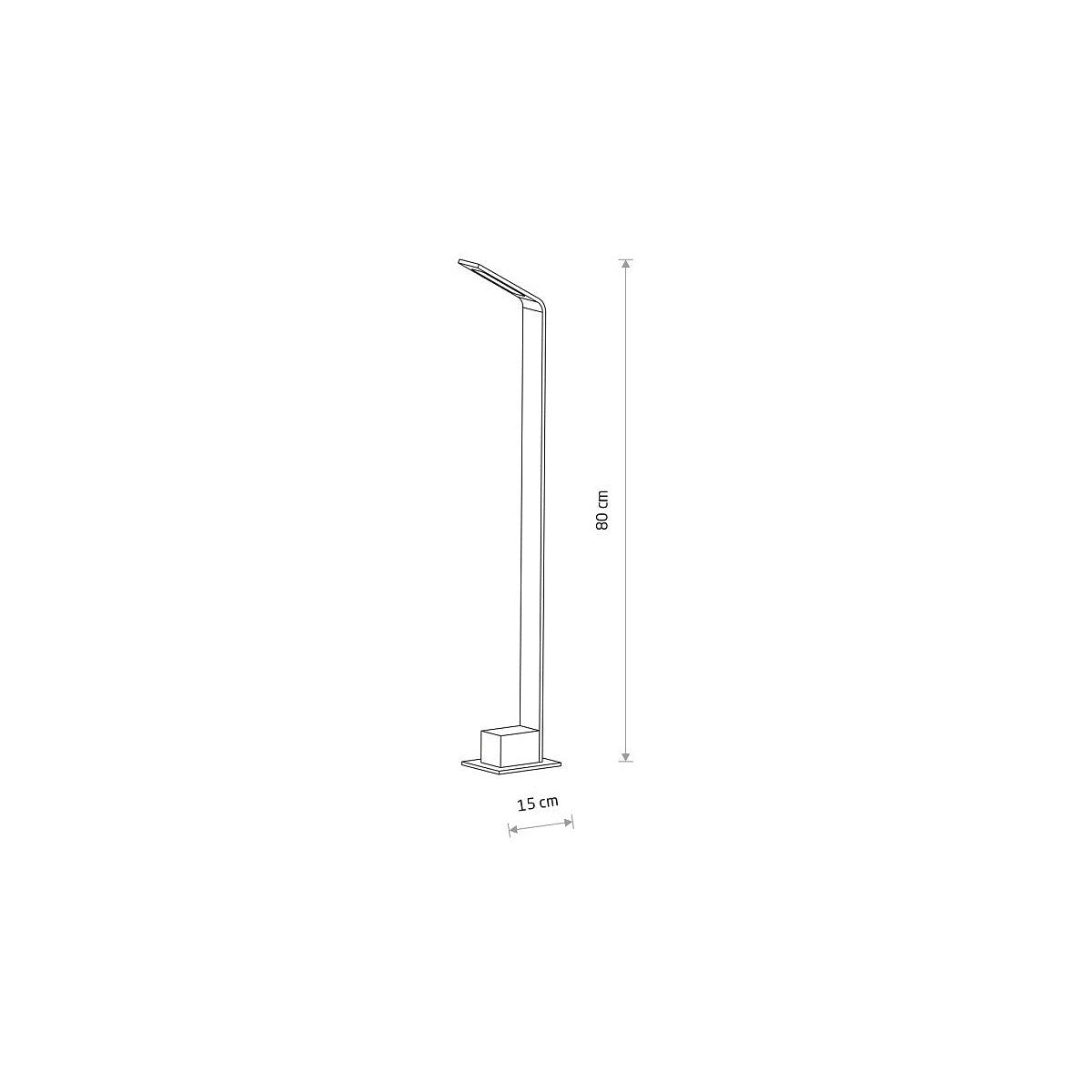 Nowodvorski Lampa stojąca SLIM LED 7W 220-230 50/60 IP54 - Aluminium lakierowane - Czarny 11540