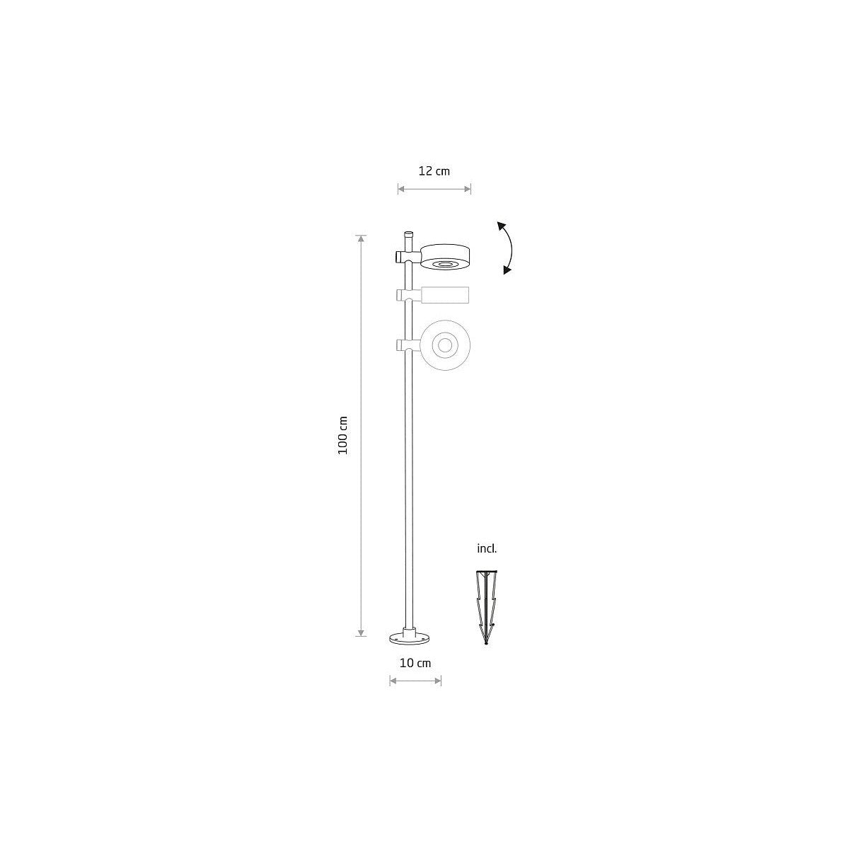 Nowodvorski Lampa gruntowa TESSA LED 7W 220-230 50/60 IP54 - Aluminium lakierowane - Czarny 11541