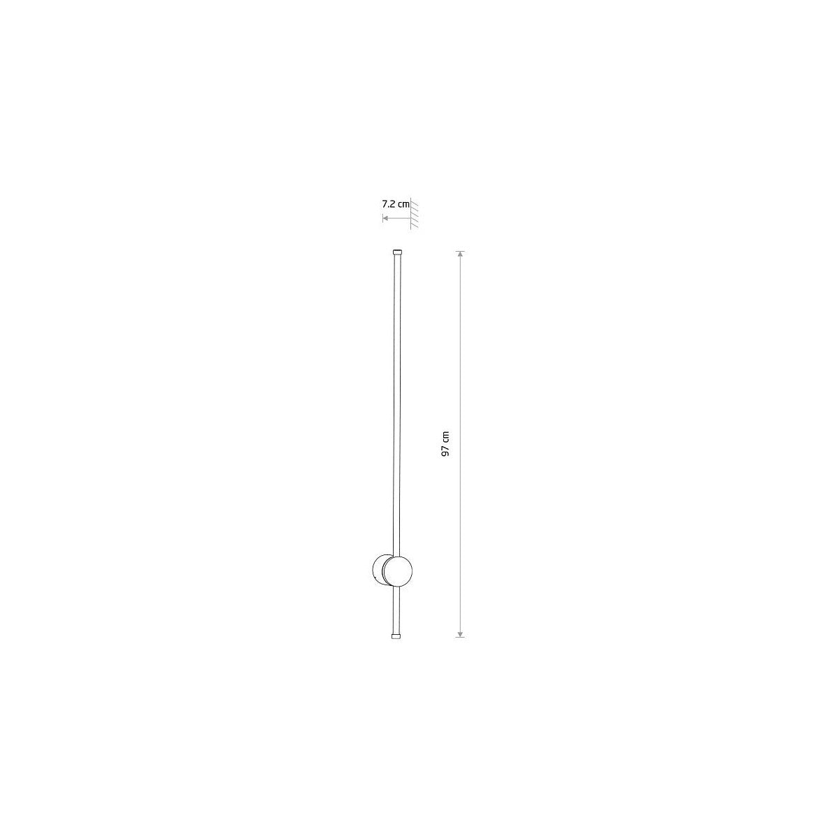 Nowodvorski Lampa ścienna natynkowa ORLA LED M 20W 220-230 50/60 IP54 - Aluminium lakierowane - Czarny 11550