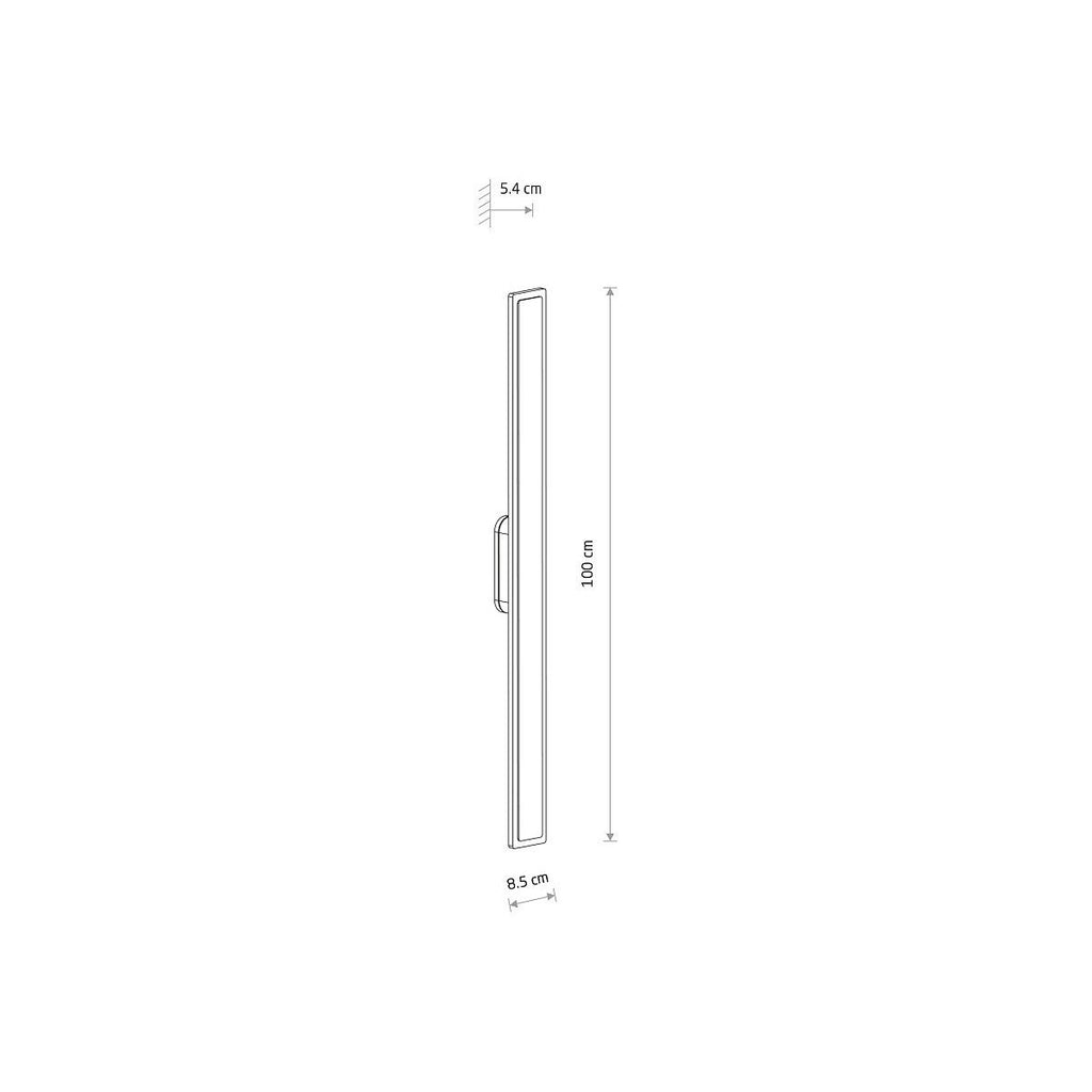 Nowodvorski Lampa ścienna natynkowa ISLA LED 22W 220-230 50/60 IP54 - Aluminium lakierowane - Czarny 11553