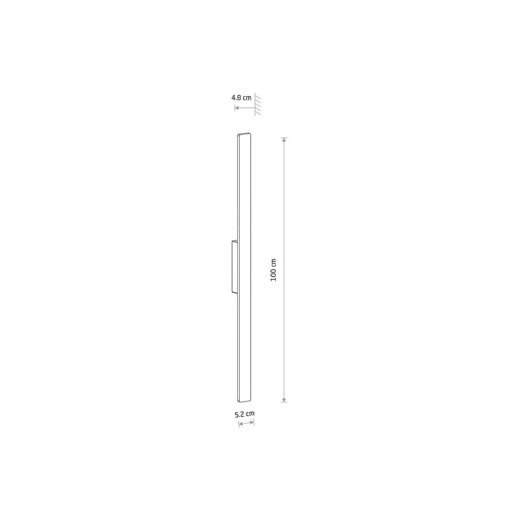 Nowodvorski Lampa ścienna natynkowa DEMI LED M 18W 220-230 50/60 IP54 - Aluminium lakierowane - Czarny 11555