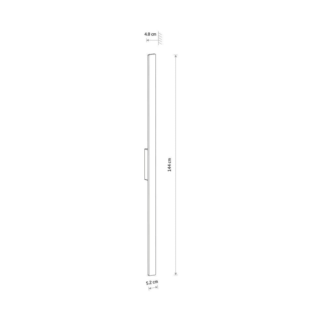 Nowodvorski Lampa ścienna natynkowa DEMI LED L 24W 220-230 50/60 IP54 - Aluminium lakierowane - Czarny 11558