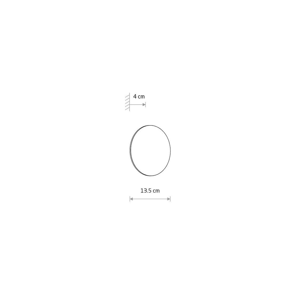 Nowodvorski Lampa ścienna natynkowa ARIA LED S 6W 220-230 50/60 IP54 - Aluminium lakierowane - Beżowy 11563