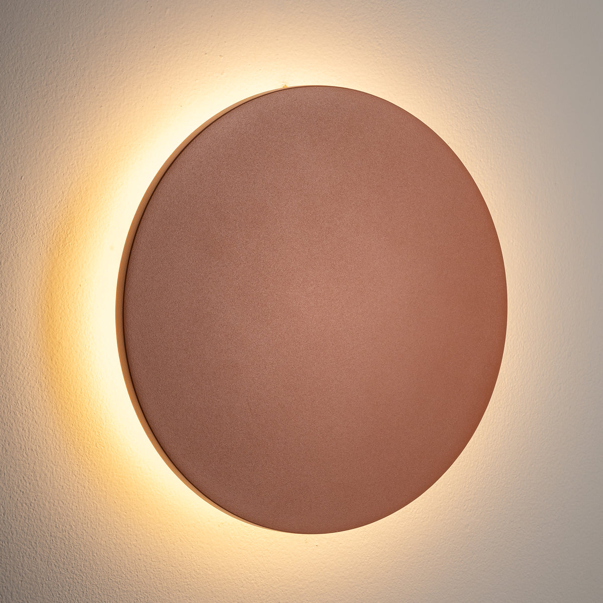 Nowodvorski Lampa ścienna natynkowa ARIA LED L 12W 220-230 50/60 IP54 - Aluminium lakierowane - Terakota 11571 - lampa włączona