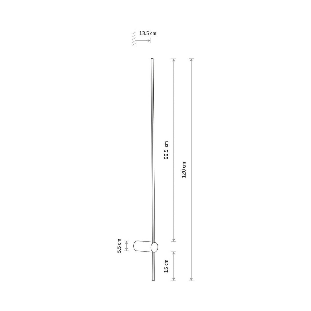 Nowodvorski Kinkiet SABER LED L 16W 50/60Hz - Aluminium lakierowane - Biały I 11588
