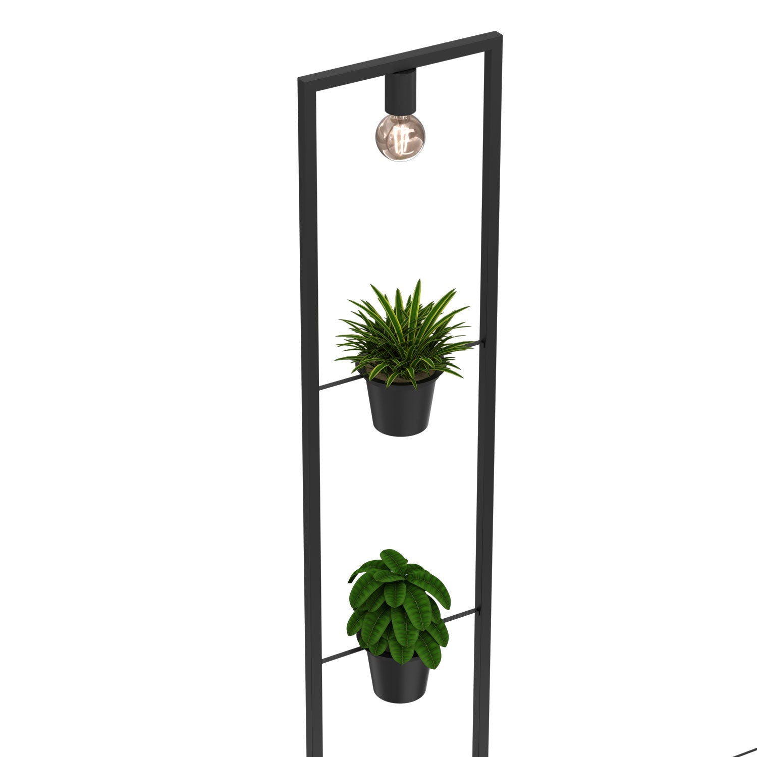 lampa podł Flores (2 flower pots) black 1xE27