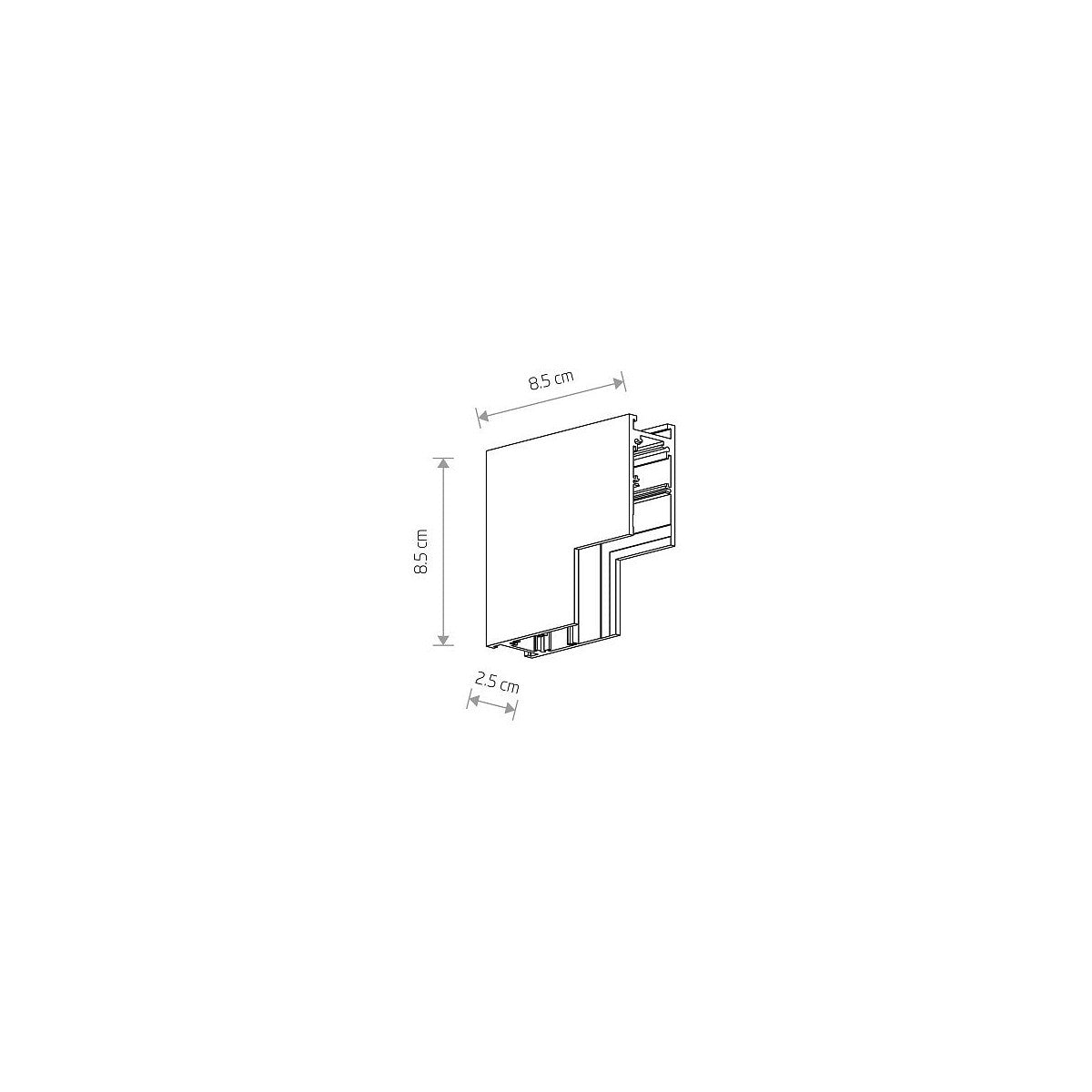 Nowodvorski System szynowy LVM INSIDE CORNER - Aluminium - Biały 11620