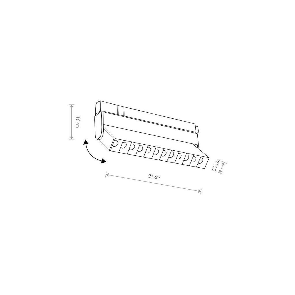 Nowodvorski System szynowy LVM FOCUS OUT LED 9W 9W 48 - Aluminium lakierowane - Biały 11635