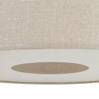 Nowodvorski Lampa przysufitowa SANTANA S 15W only LED 220-230 50/60 Hz - Tkanina - Kremowy 11650