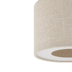 Nowodvorski Lampa przysufitowa SANTANA S 15W only LED 220-230 50/60 Hz - Tkanina - Kremowy 11650