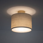 Nowodvorski Lampa przysufitowa SANTANA S 15W only LED 220-230 50/60 Hz - Tkanina - Kremowy 11650