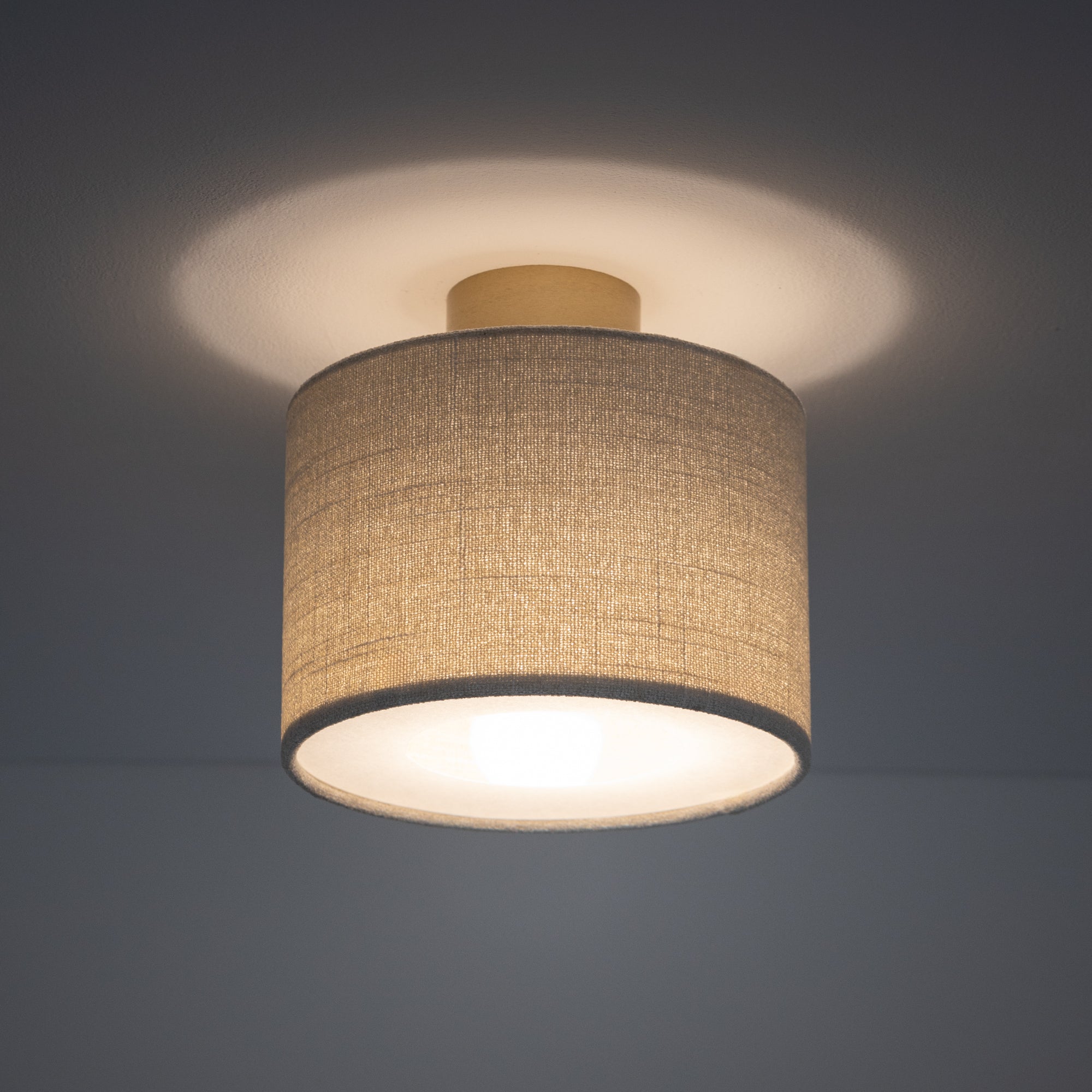 Nowodvorski Lampa przysufitowa SANTANA S 15W only LED 220-230 50/60 Hz - Tkanina - Kremowy 11650