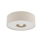 Nowodvorski Lampa przysufitowa SANTANA  M 25W only LED 220-230 50/60 Hz - Tkanina - Kremowy 11651