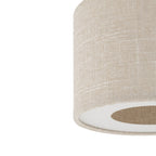 Nowodvorski Lampa przysufitowa SANTANA  M 25W only LED 220-230 50/60 Hz - Tkanina - Kremowy 11651