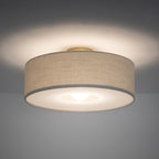 Nowodvorski Lampa przysufitowa SANTANA  M 25W only LED 220-230 50/60 Hz - Tkanina - Kremowy 11651