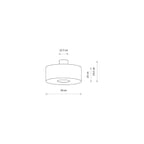 Nowodvorski Lampa przysufitowa SANTANA  M 25W only LED 220-230 50/60 Hz - Tkanina - Kremowy 11651