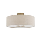 Nowodvorski Lampa przysufitowa SANTANA  M 25W only LED 220-230 50/60 Hz - Tkanina - Kremowy 11651