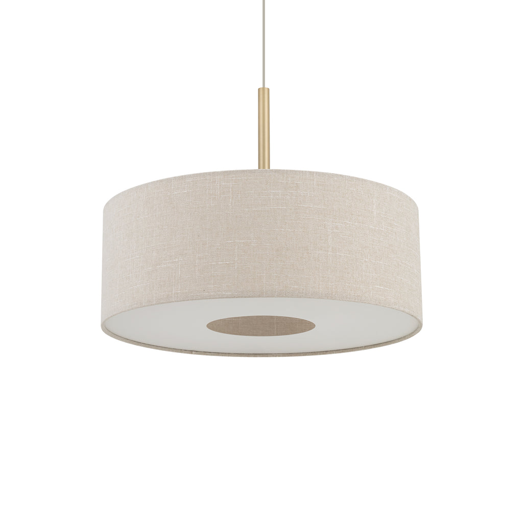 Nowodvorski Lampa wisząca SANTANA  M 25W only LED 220-230 50/60 Hz - Tkanina - Kremowy 11652
