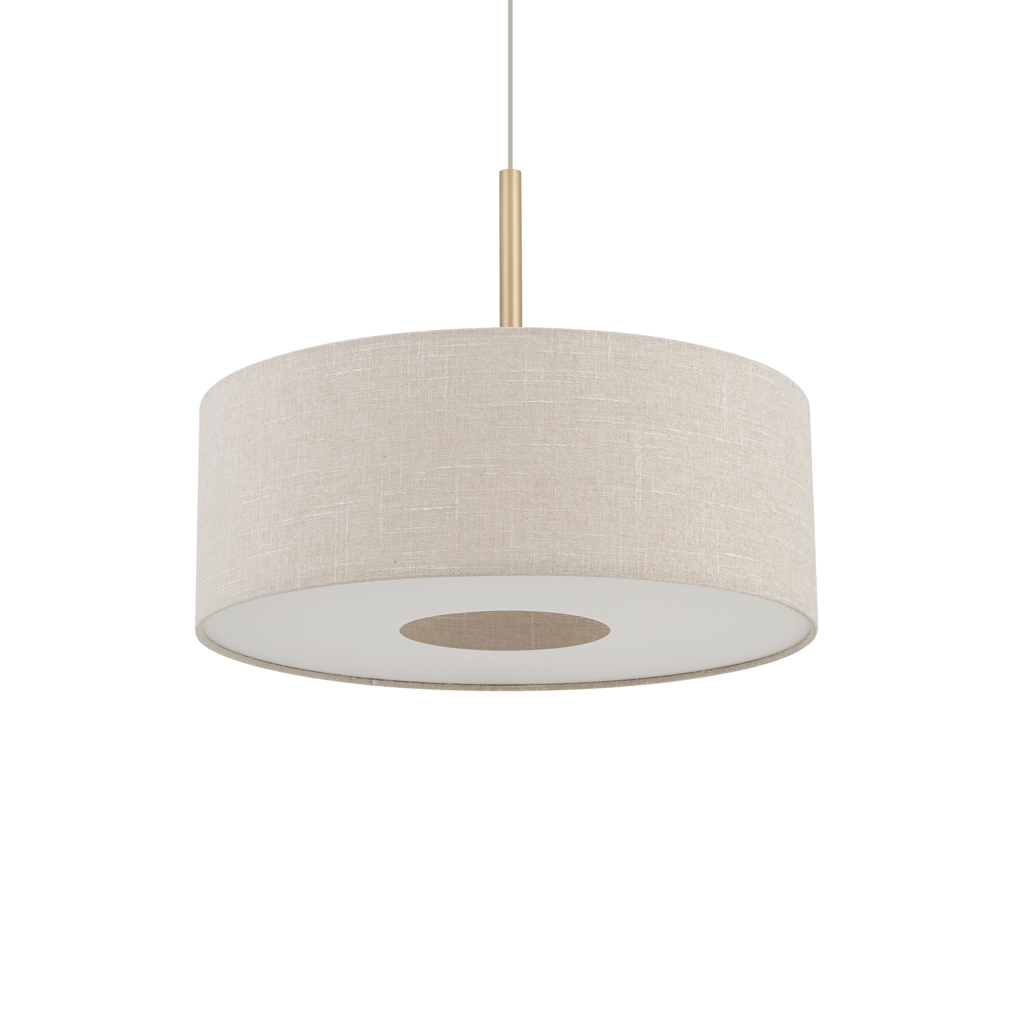 Nowodvorski Lampa wisząca SANTANA  M 25W only LED 220-230 50/60 Hz - Tkanina - Kremowy 11652