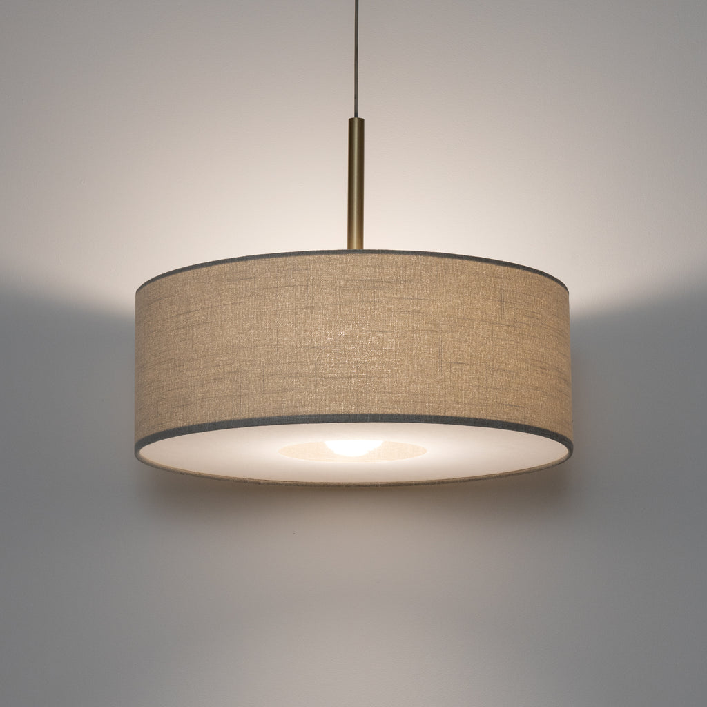 Nowodvorski Lampa wisząca SANTANA  M 25W only LED 220-230 50/60 Hz - Tkanina - Kremowy 11652