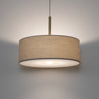 Nowodvorski Lampa wisząca SANTANA  M 25W only LED 220-230 50/60 Hz - Tkanina - Kremowy 11652