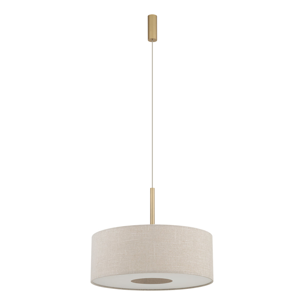 Nowodvorski Lampa wisząca SANTANA  M 25W only LED 220-230 50/60 Hz - Tkanina - Kremowy 11652