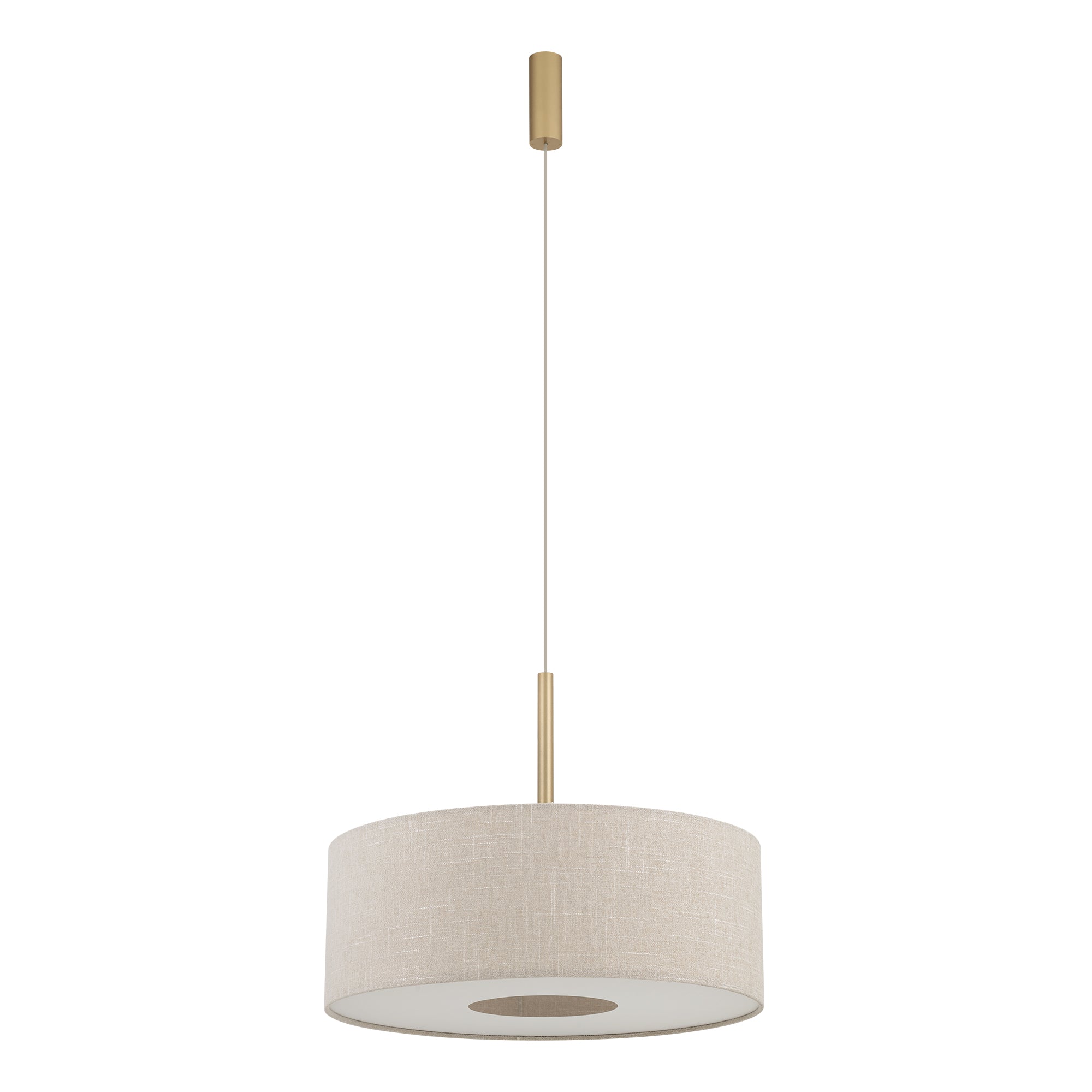 Nowodvorski Lampa wisząca SANTANA  M 25W only LED 220-230 50/60 Hz - Tkanina - Kremowy 11652