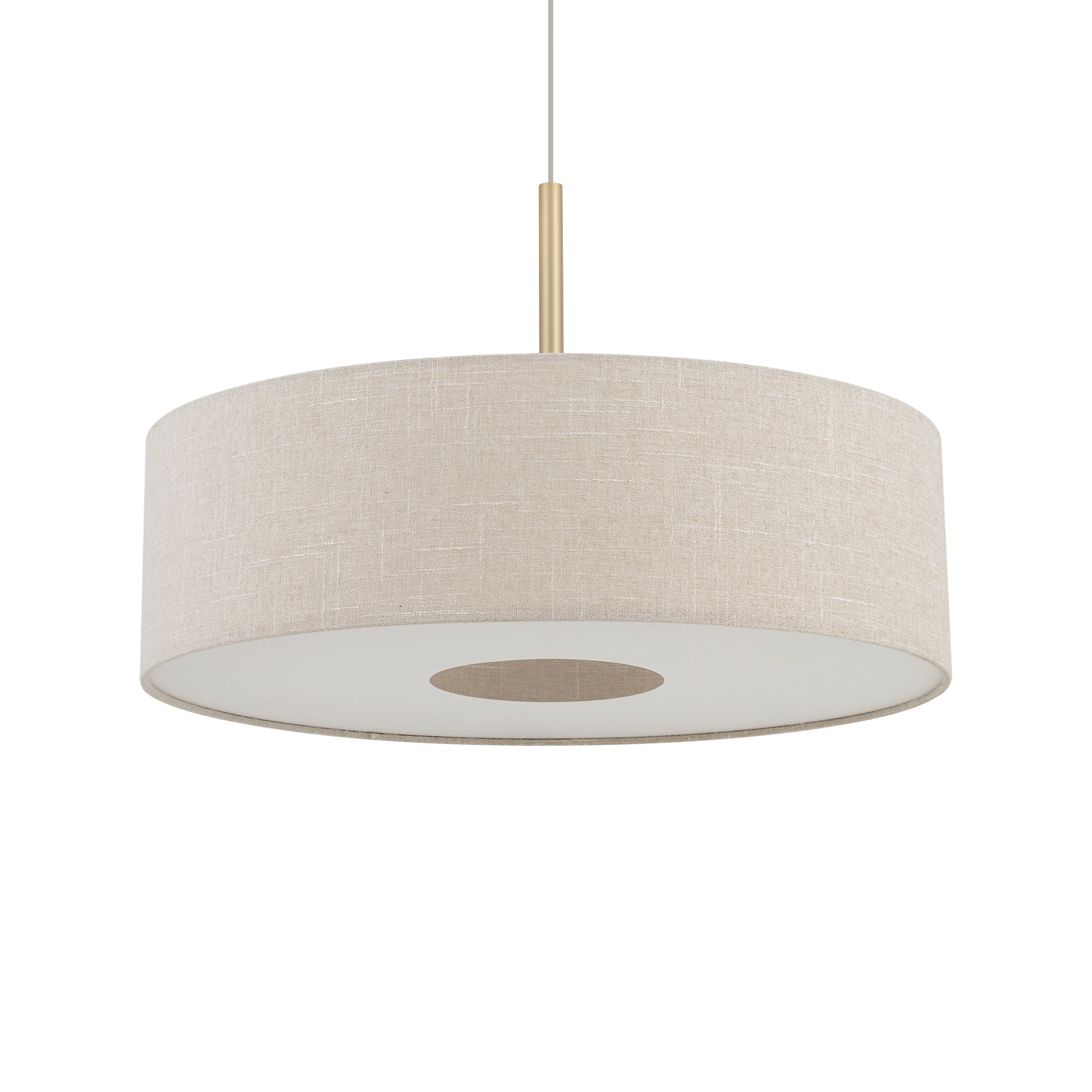 Nowodvorski Lampa wisząca SANTANA  L 25W only LED 220-230 50/60 Hz - Tkanina - Kremowy 11653