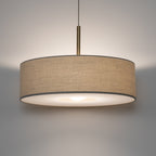 Nowodvorski Lampa wisząca SANTANA  L 25W only LED 220-230 50/60 Hz - Tkanina - Kremowy 11653