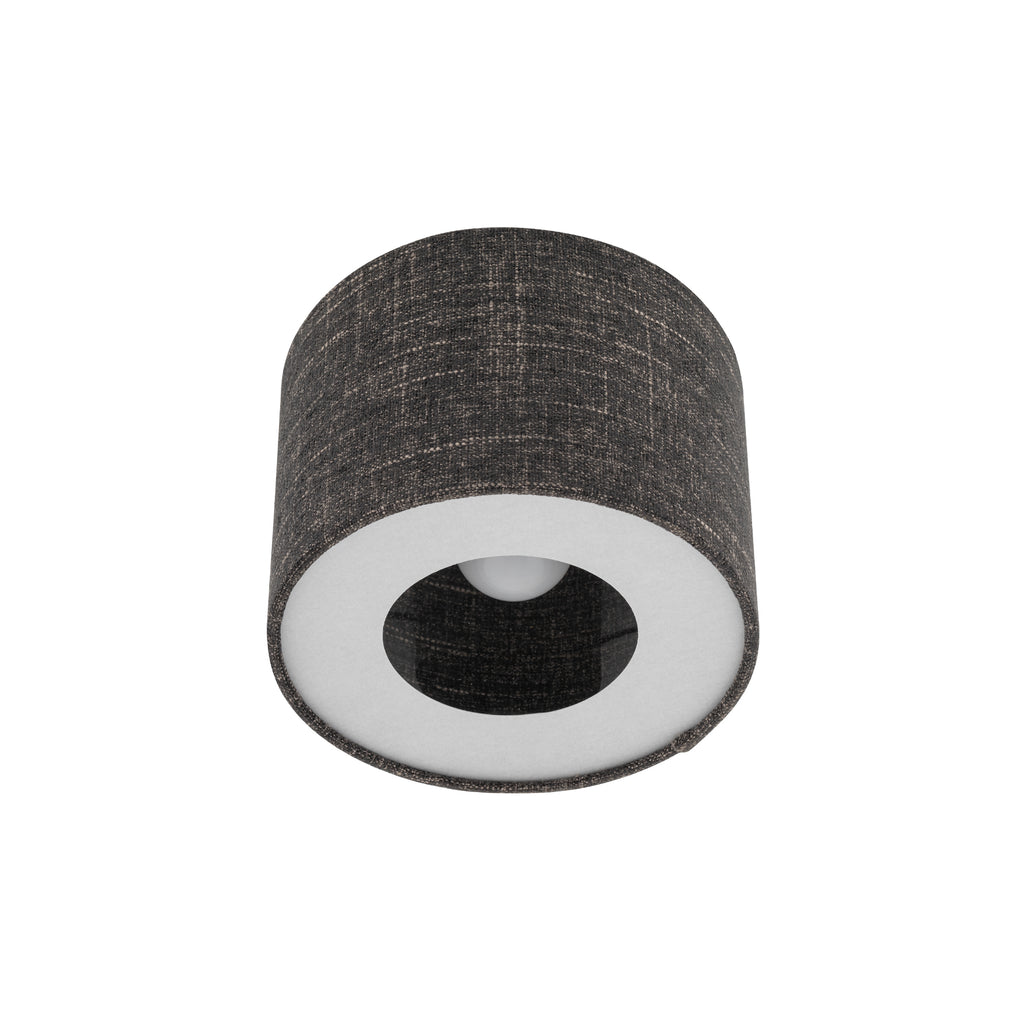 Nowodvorski Lampa przysufitowa AMARELA S 15W only LED 220-230 50/60 Hz - Tkanina - Czarny melanż 11657