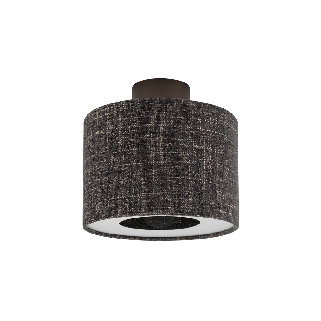 Nowodvorski Lampa przysufitowa AMARELA S 15W only LED 220-230 50/60 Hz - Tkanina - Czarny melanż 11657