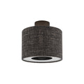 Nowodvorski Lampa przysufitowa AMARELA S 15W only LED 220-230 50/60 Hz - Tkanina - Czarny melanż 11657