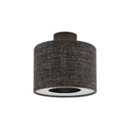 Nowodvorski Lampa przysufitowa AMARELA S 15W only LED 220-230 50/60 Hz - Tkanina - Czarny melanż 11657
