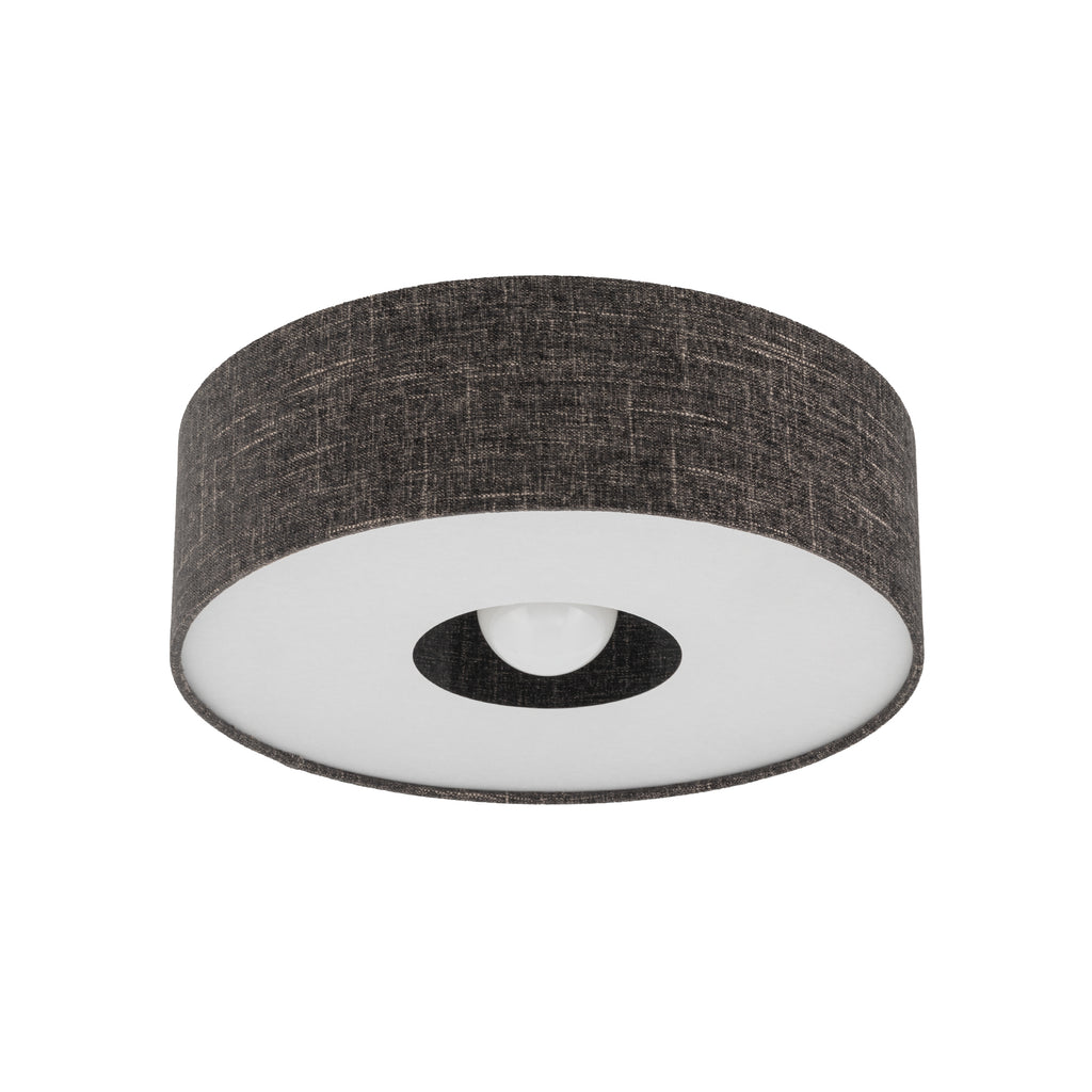 Nowodvorski Lampa przysufitowa AMARELA M 25W only LED 220-230 50/60 Hz - Tkanina - Czarny melanż 11658