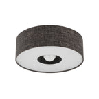 Nowodvorski Lampa przysufitowa AMARELA M 25W only LED 220-230 50/60 Hz - Tkanina - Czarny melanż 11658