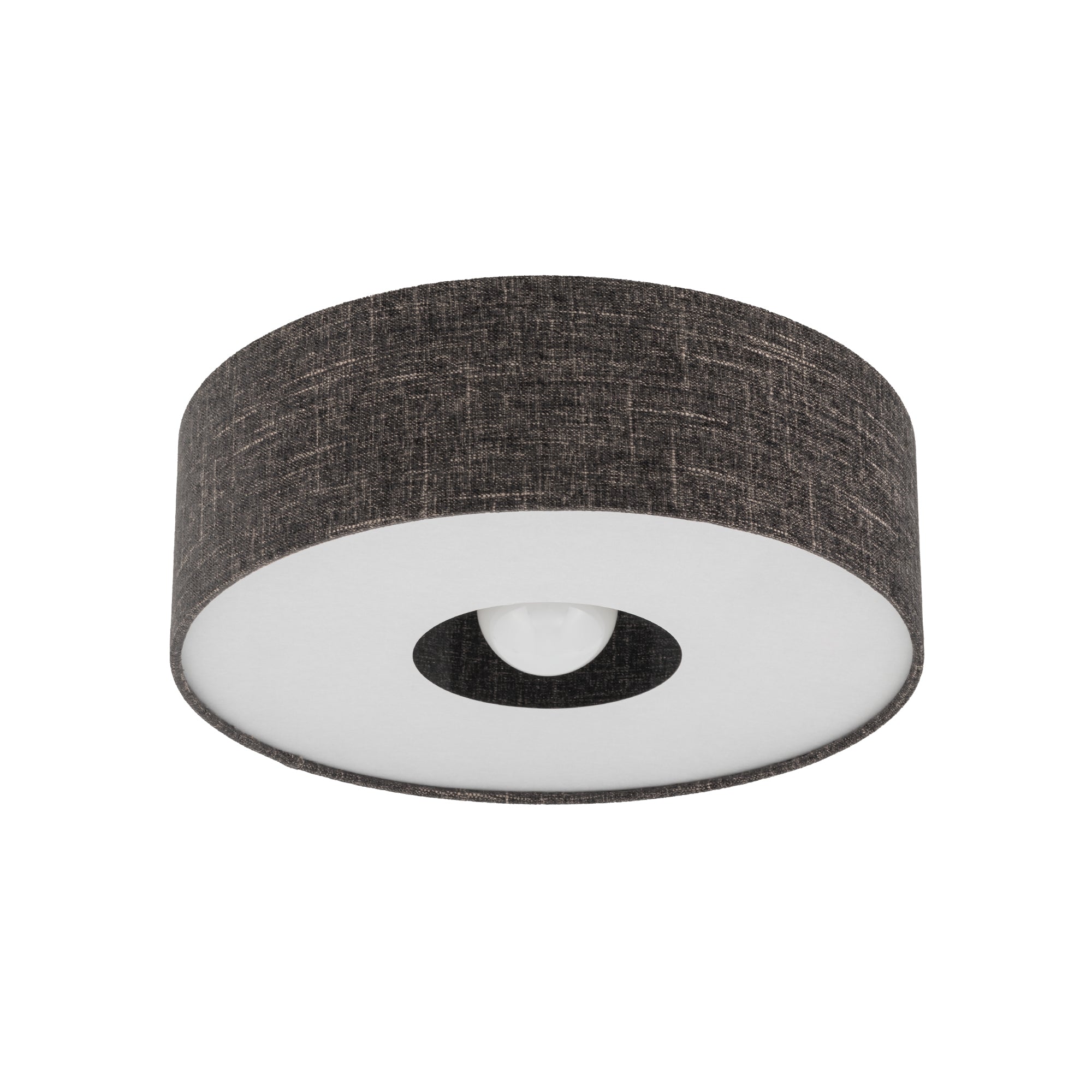 Nowodvorski Lampa przysufitowa AMARELA M 25W only LED 220-230 50/60 Hz - Tkanina - Czarny melanż 11658