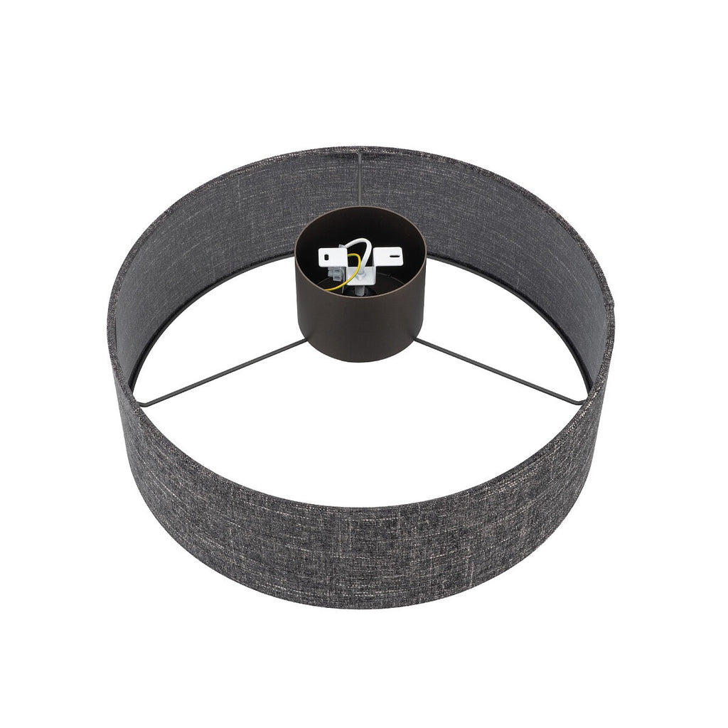 Nowodvorski Lampa przysufitowa AMARELA M 25W only LED 220-230 50/60 Hz - Tkanina - Czarny melanż 11658