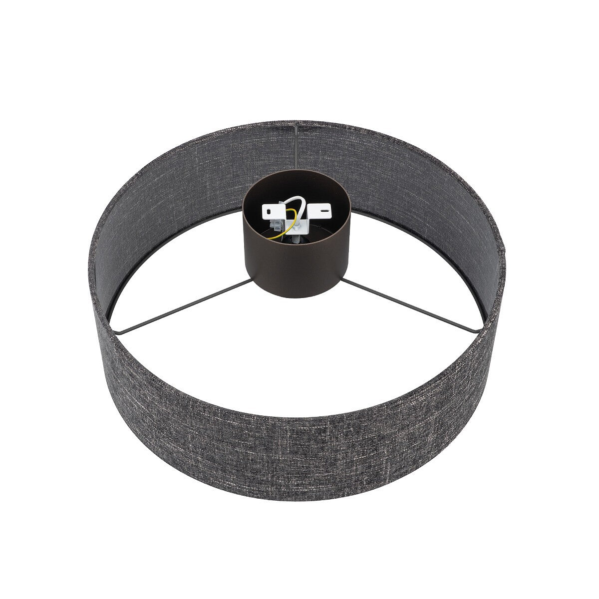 Nowodvorski Lampa przysufitowa AMARELA M 25W only LED 220-230 50/60 Hz - Tkanina - Czarny melanż 11658