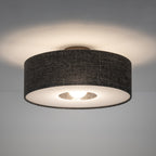 Nowodvorski Lampa przysufitowa AMARELA M 25W only LED 220-230 50/60 Hz - Tkanina - Czarny melanż 11658