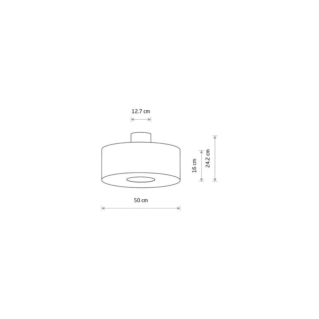Nowodvorski Lampa przysufitowa AMARELA M 25W only LED 220-230 50/60 Hz - Tkanina - Czarny melanż 11658