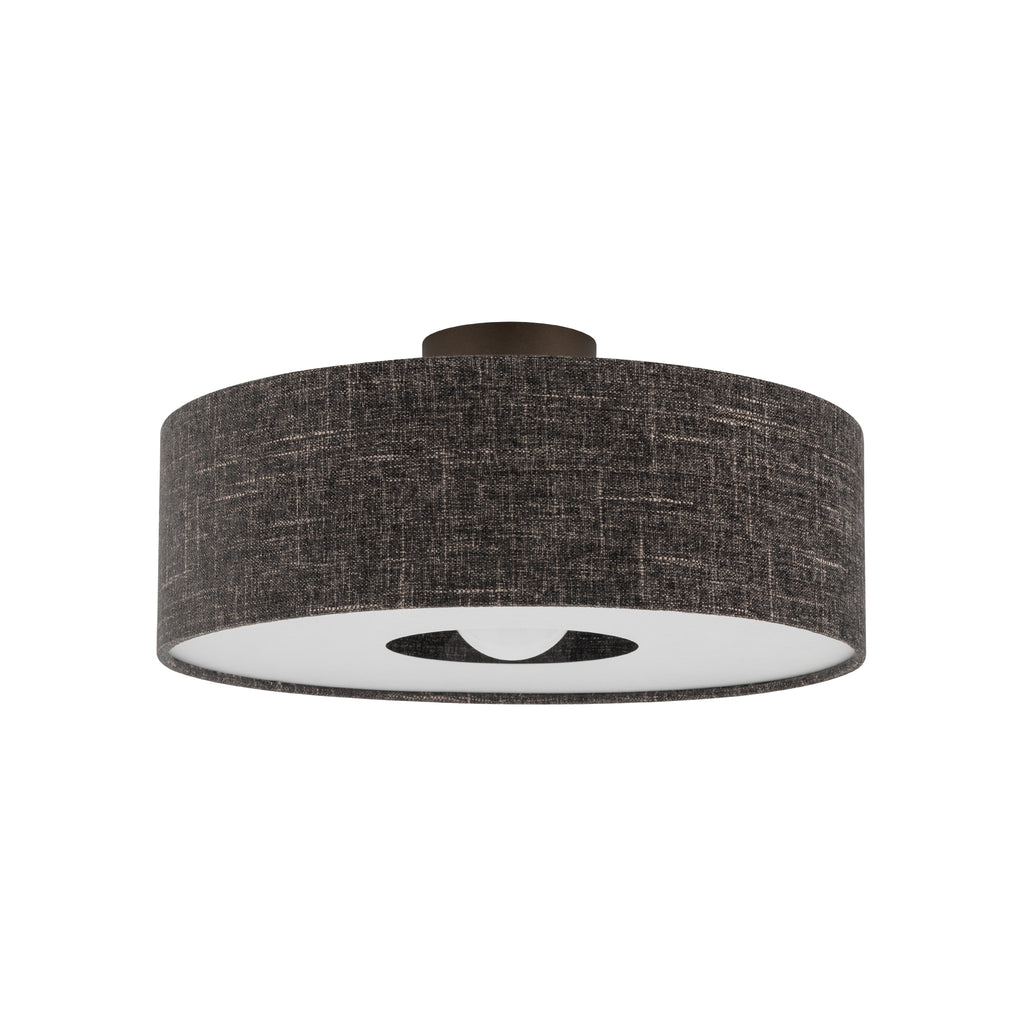 Nowodvorski Lampa przysufitowa AMARELA M 25W only LED 220-230 50/60 Hz - Tkanina - Czarny melanż 11658